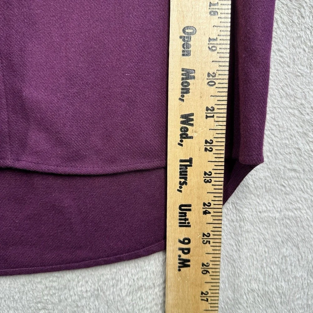 Kate Spade Saturday‎ Wool Blend Button Front Shirt Women's Size S Burgundy